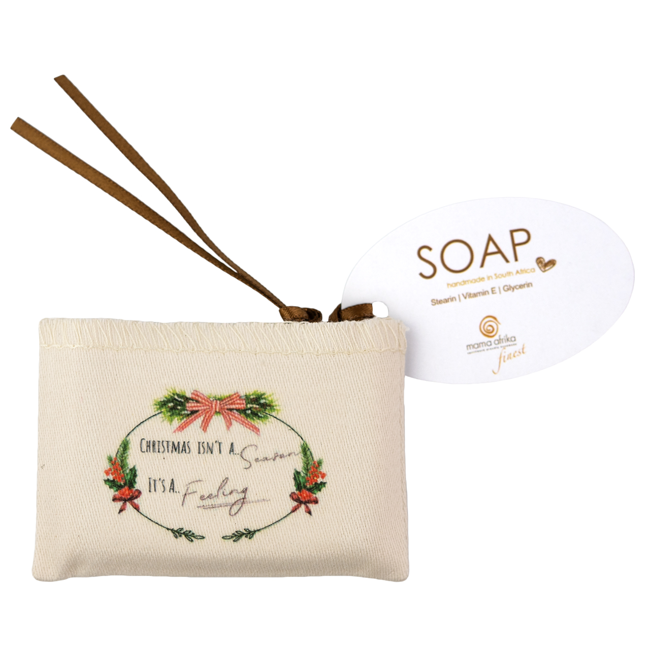 Weihnachts-Seife im Säckchen