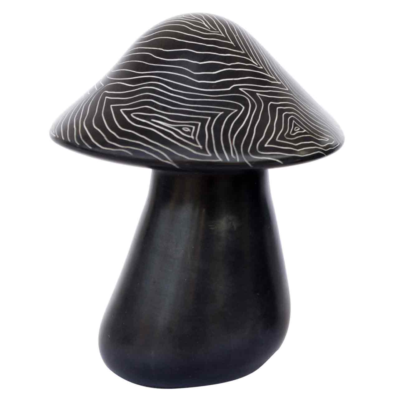 Pilz aus Speckstein – Handgefertigte Dekoration. Natürlicher Pilz aus Speckstein, ideal für eine rustikale oder naturverbundene Dekoration in Ihrem Zuhause.