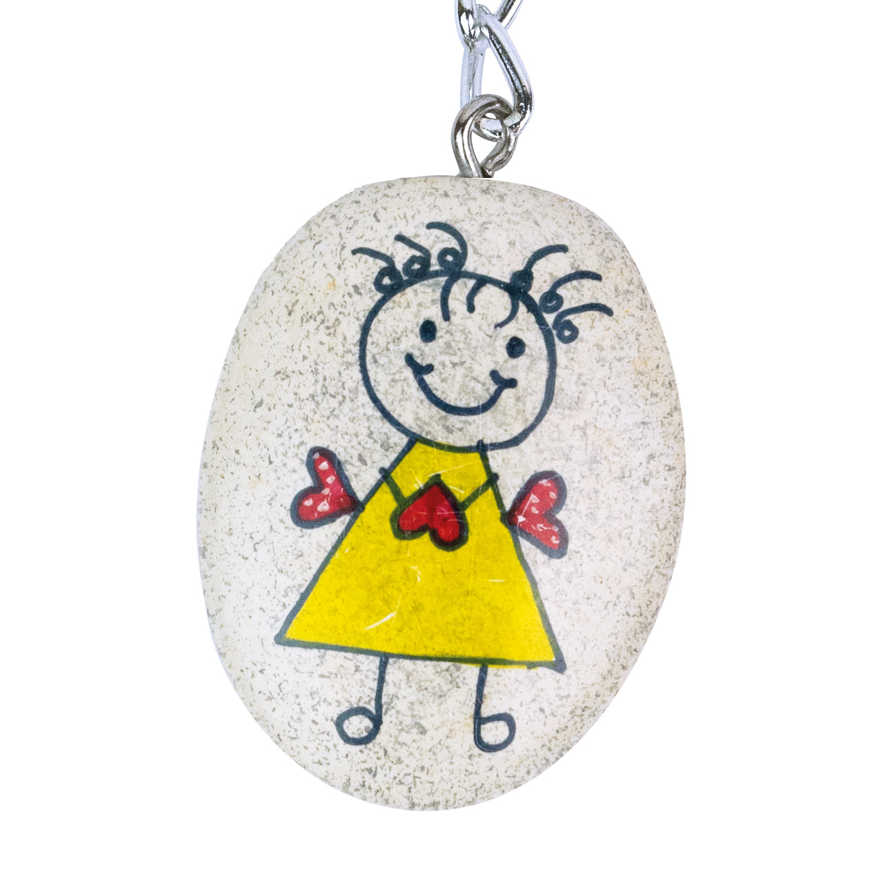 Schlüsselanhänger Speckstein Schutzengel – Handgefertigt und schützend. Ein schöner Schlüsselanhänger aus Speckstein in Form eines Schutzengels, der Ihnen als persönlicher Glücksbringer dient.