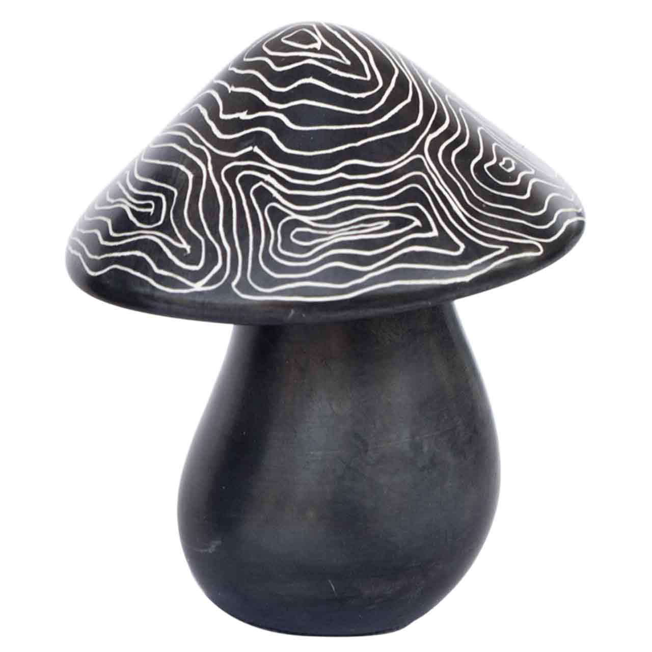 Pilz aus Speckstein – Handgefertigte Dekoration. Natürlicher Pilz aus Speckstein, ideal für eine rustikale oder naturverbundene Dekoration in Ihrem Zuhause.