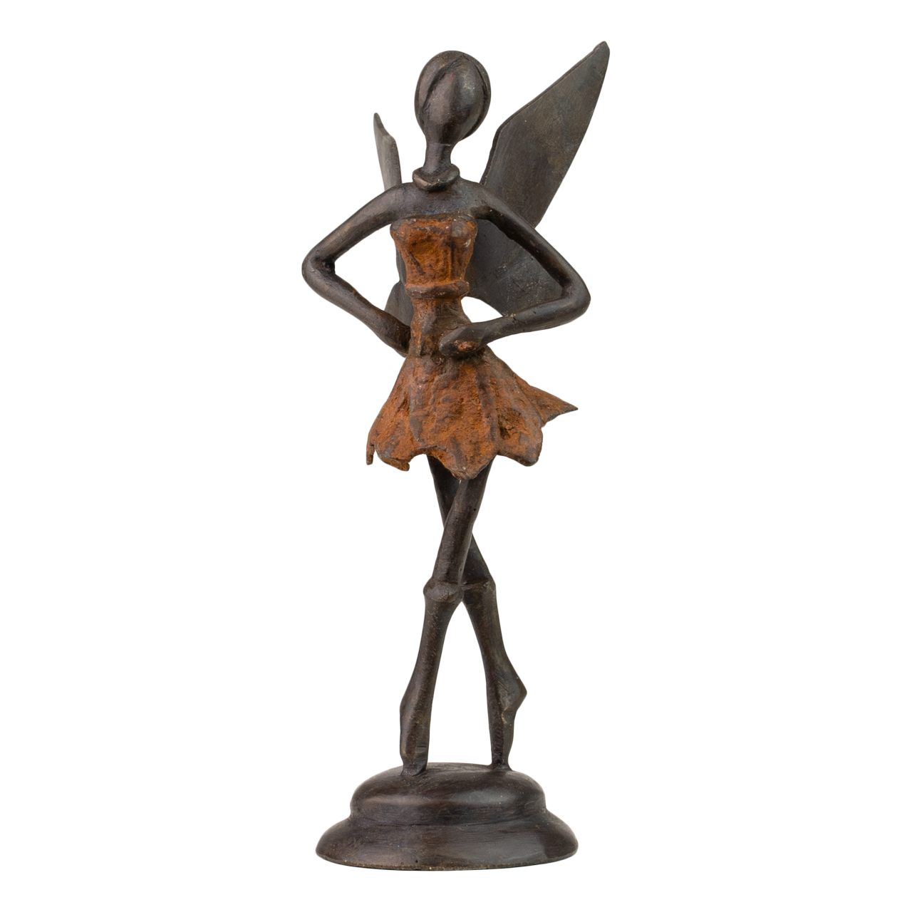 Bronzefigur einer tanzenden Fee als afrikanische Skulptur.