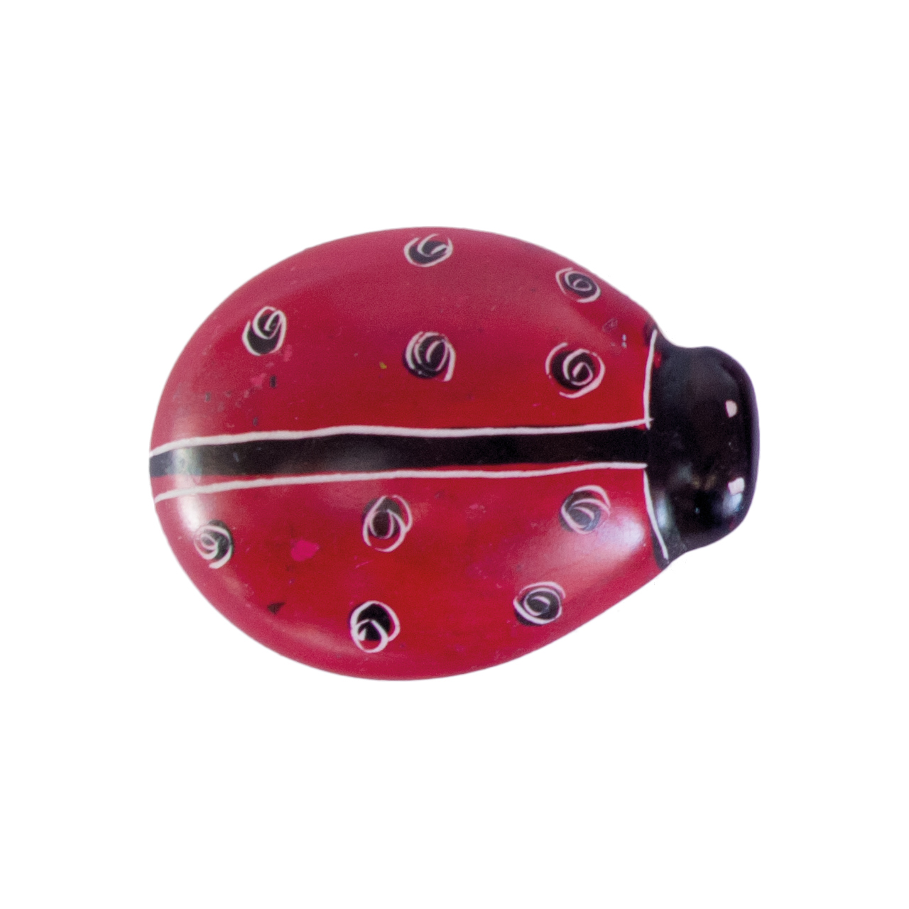 Handgefertigter Speckstein Marienkäfer – symbolisiert Glück und Schutz. Ein einzigartiges, naturbelassenes Dekorationsstück für jedes Zuhause.