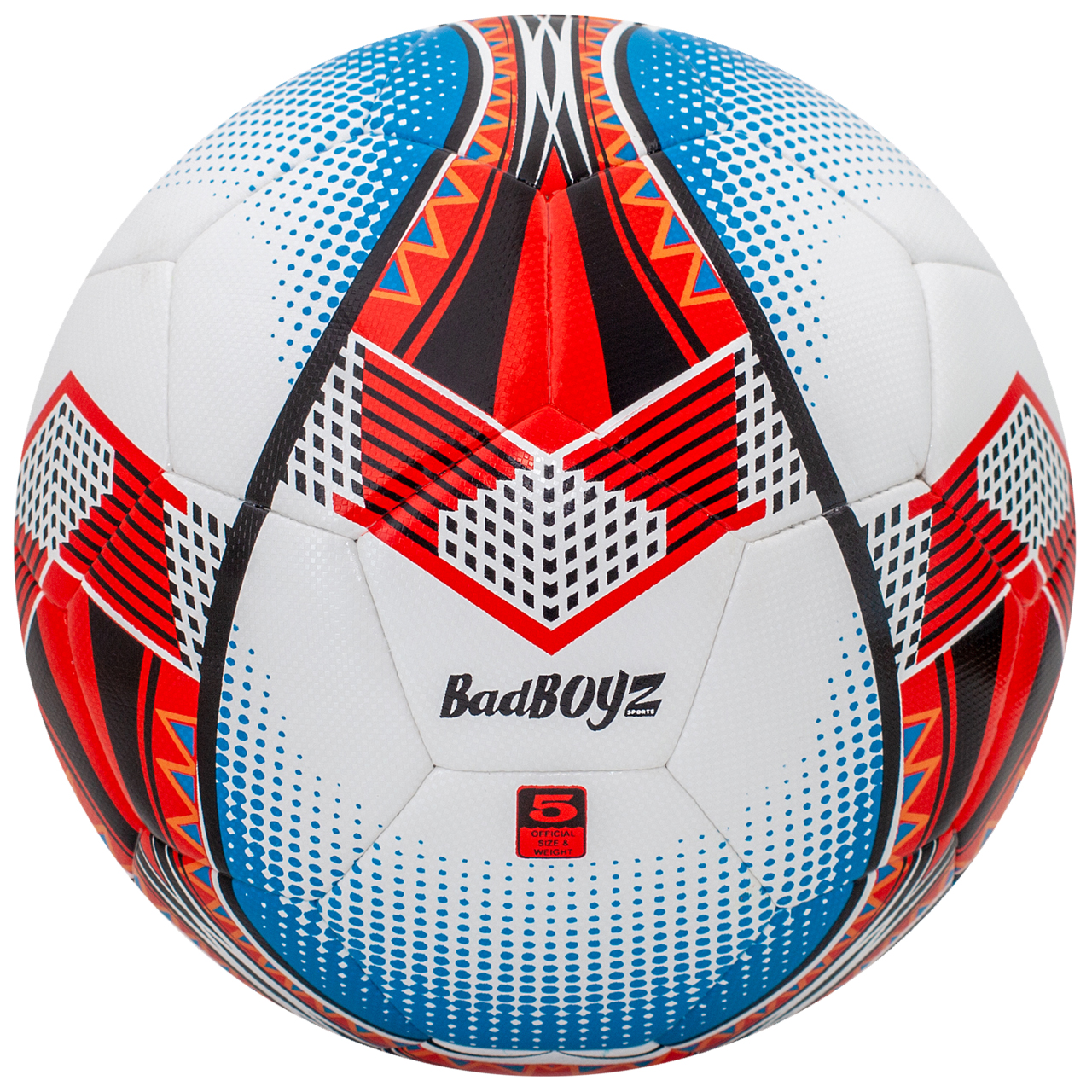 Fairtrade-zertifizierter Fußball von Bad Boyz – handgenäht in Pakistan unter fairen Arbeitsbedingungen, ideal für Training und Freizeit.
