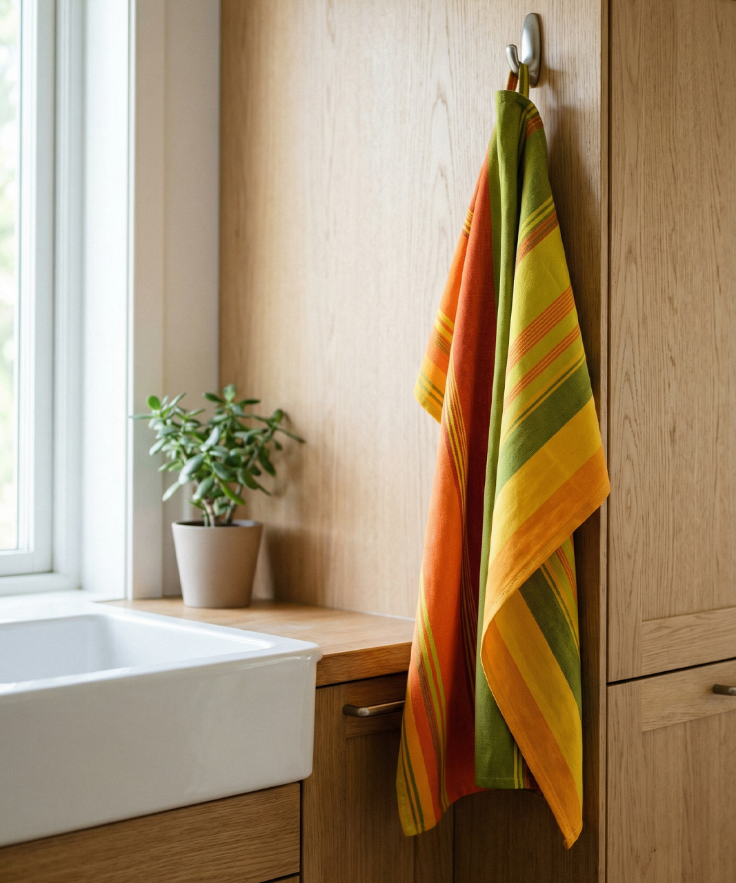 Handgewebtes Geschirrtuch