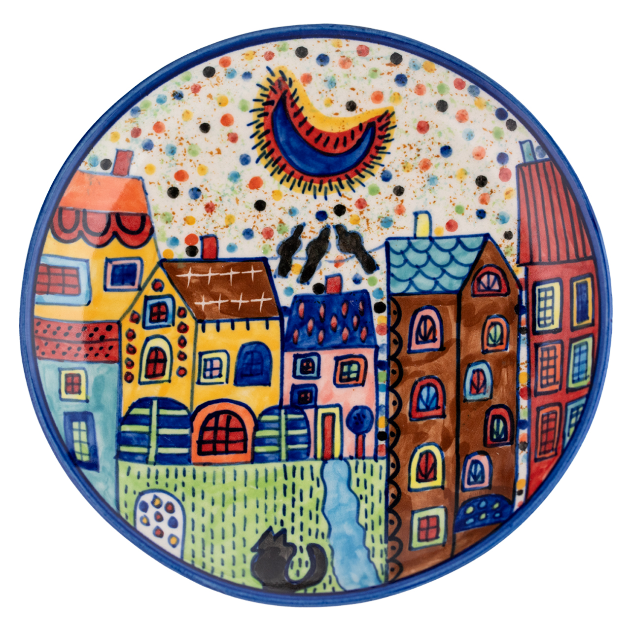 Teller Village blau