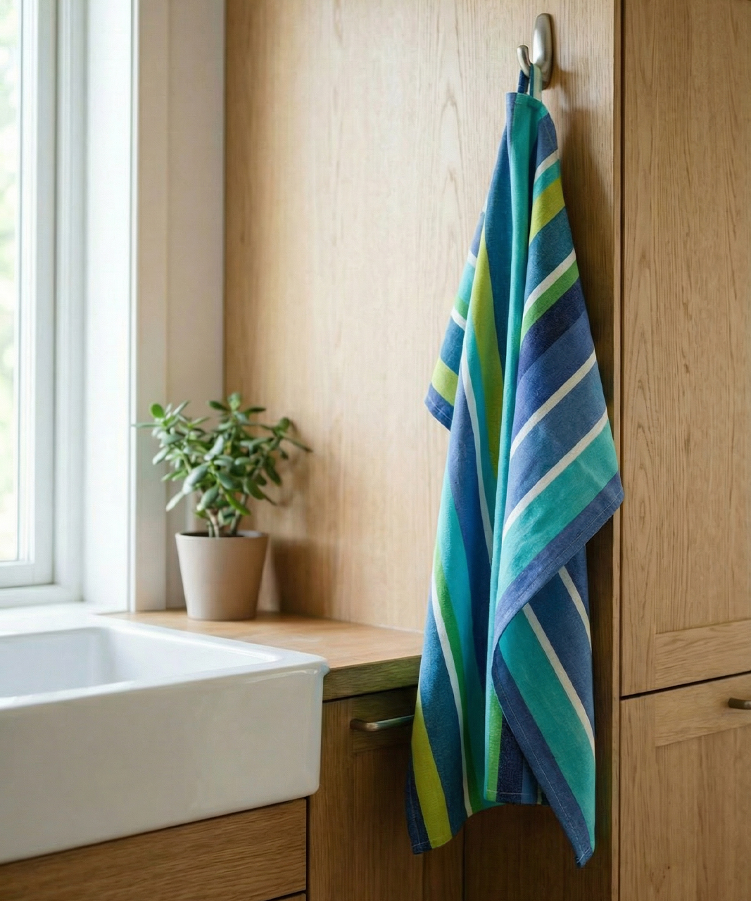 Handgewebtes Geschirrtuch