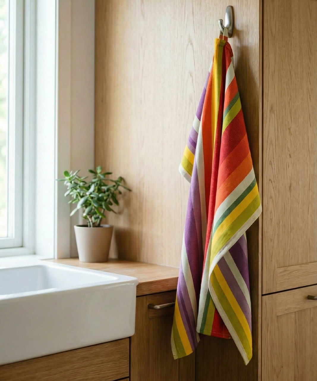 Handgewebtes Geschirrtuch