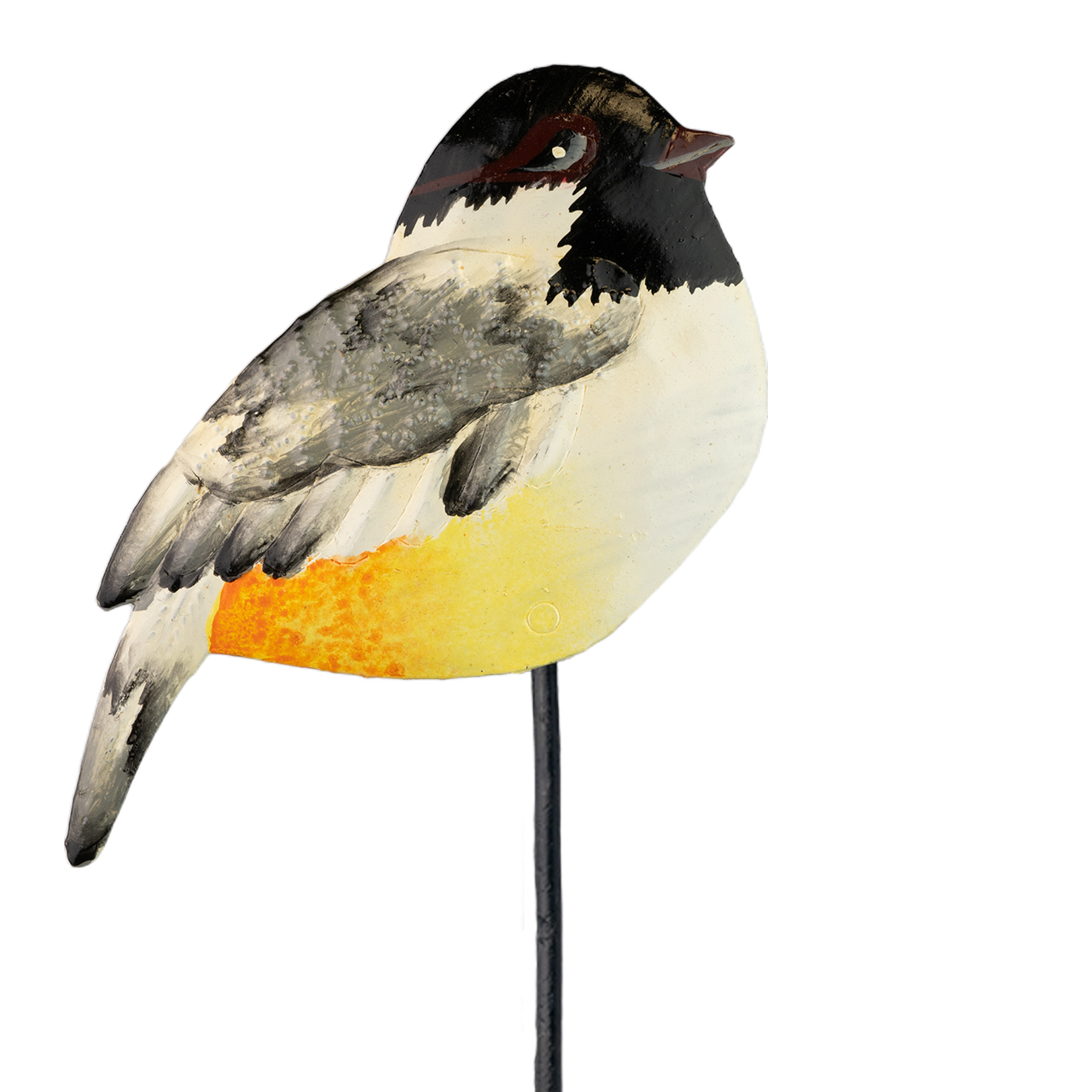 Gartenstecker Vogel aus Metall – Stilvolle Vogelfigur als Gartendeko, wetterfest und dekorativ für Beete, Pflanzkübel oder Rasenflächen.