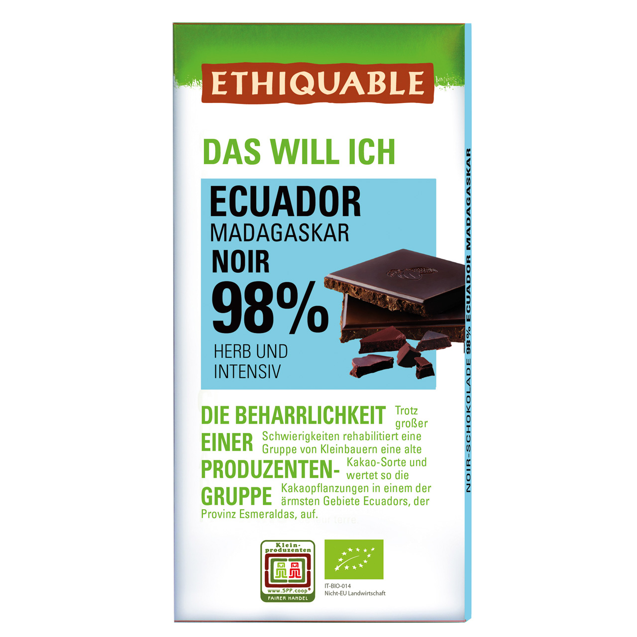 Zartbitter Schokolade 98 %