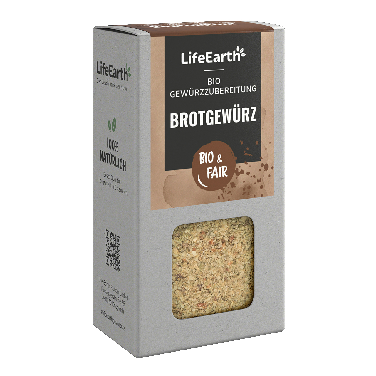 Aromatische Bio-Brotgewürzmischung – ideal für die Zubereitung von hausgemachtem Brot, Brötchen und herzhaften Backwaren.