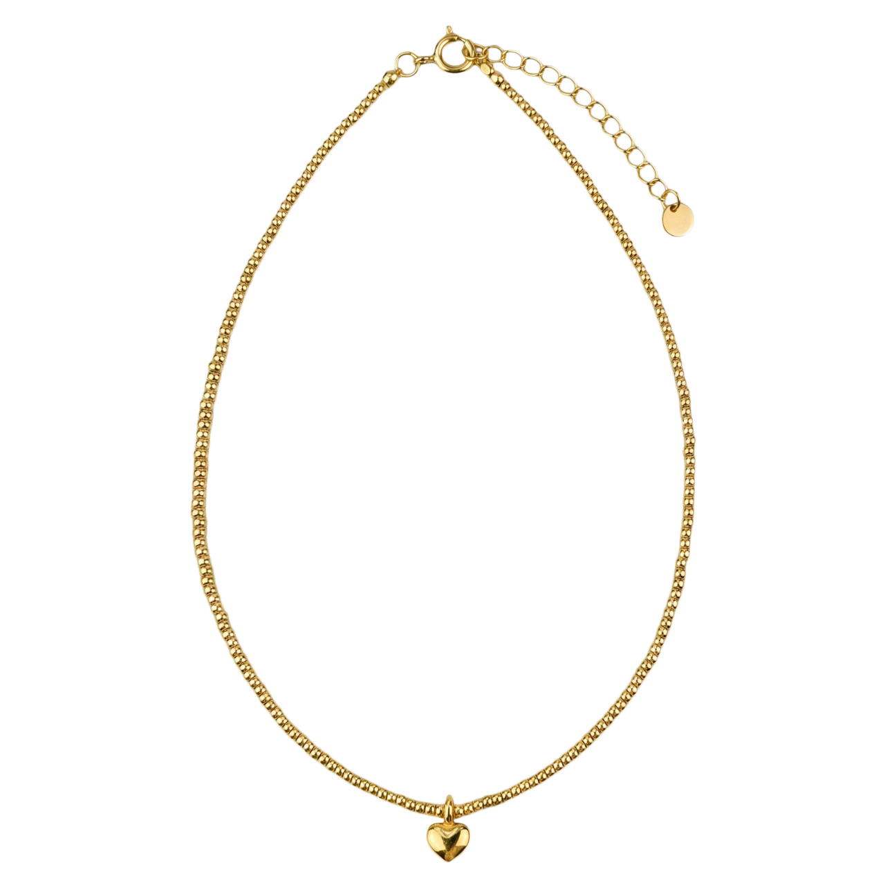 Perlenkette Gold mit Herz