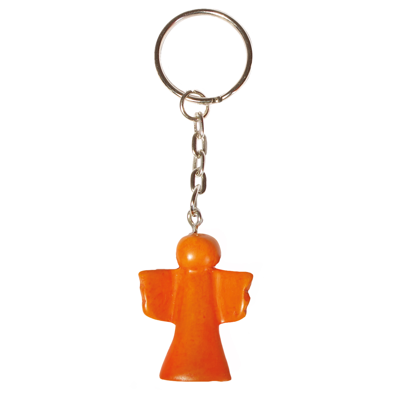 Handgefertigter Engel Schlüsselanhänger aus Speckstein – Schutzsymbol & Glücksbringer für unterwegs.