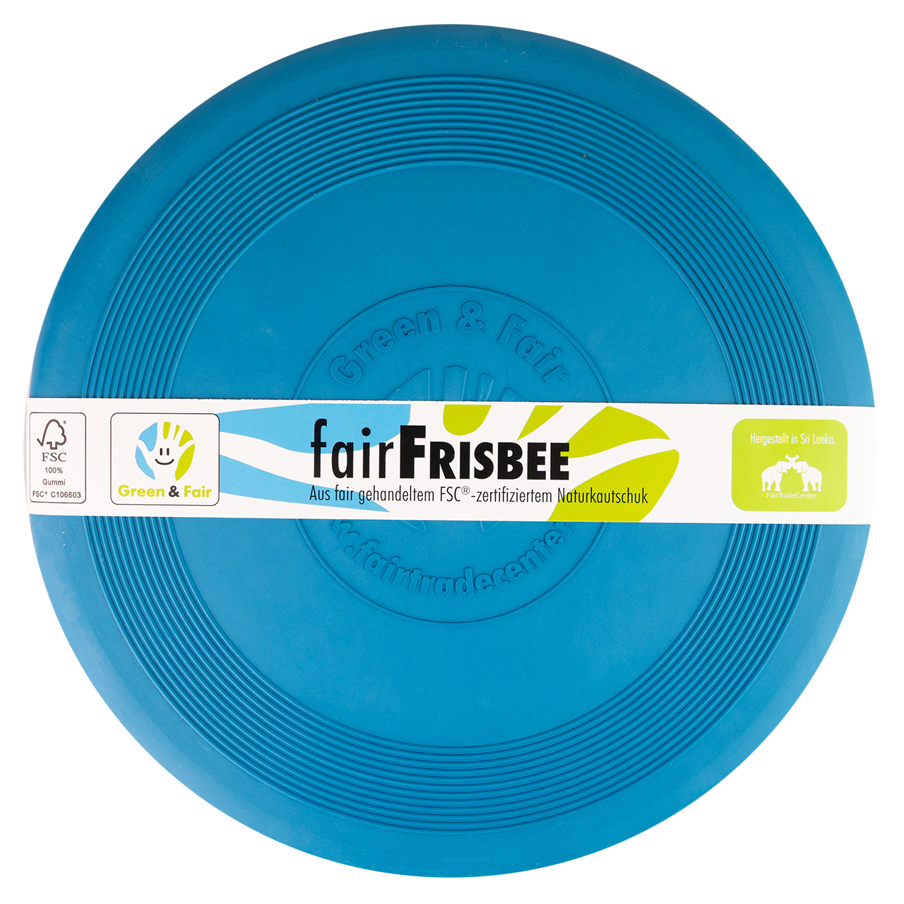 Frisbee aus 100 % Naturkautschuk – weiches, flexibles und schadstofffreies Spielzeug, ideal für Kinder ab 3 Jahren für sicheres Outdoor-Spiel.