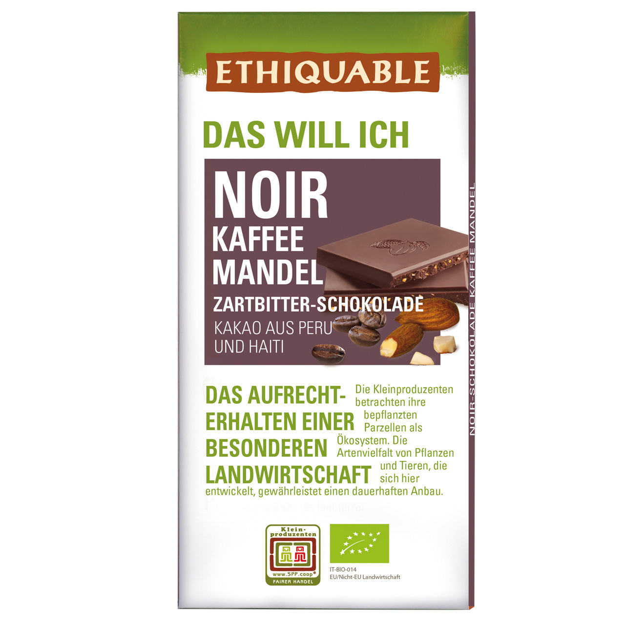 Zartbitter Schokolade Kaffee Mandel