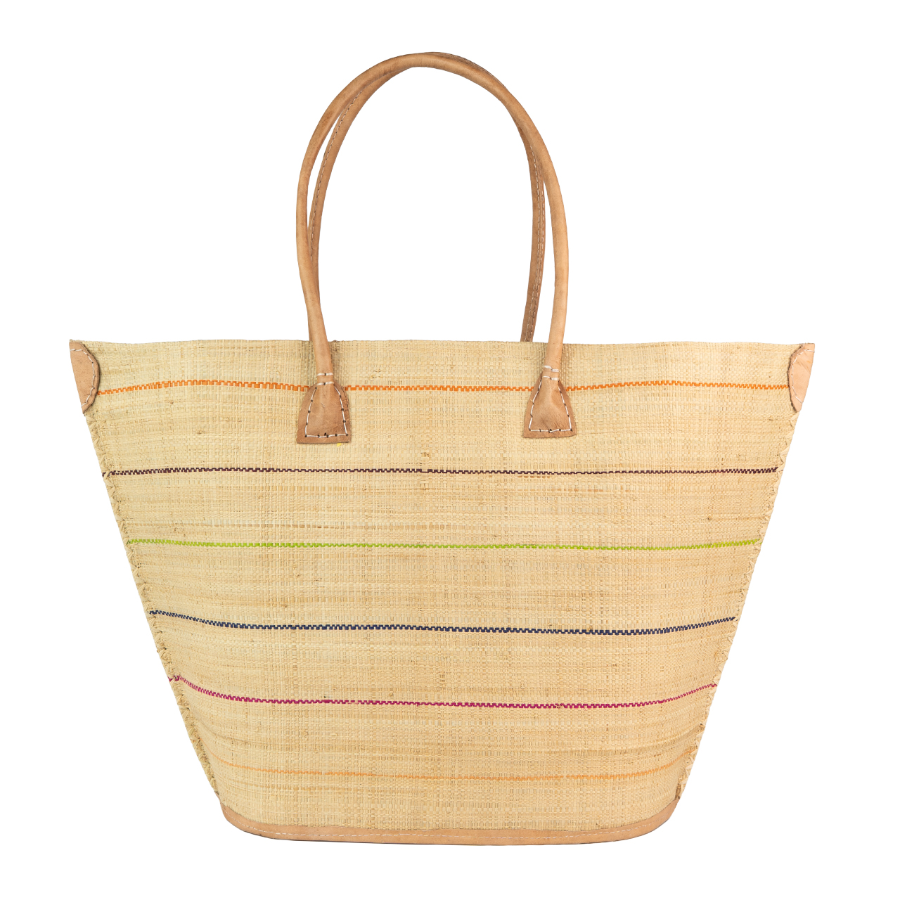 Einkaufstasche Linien beige