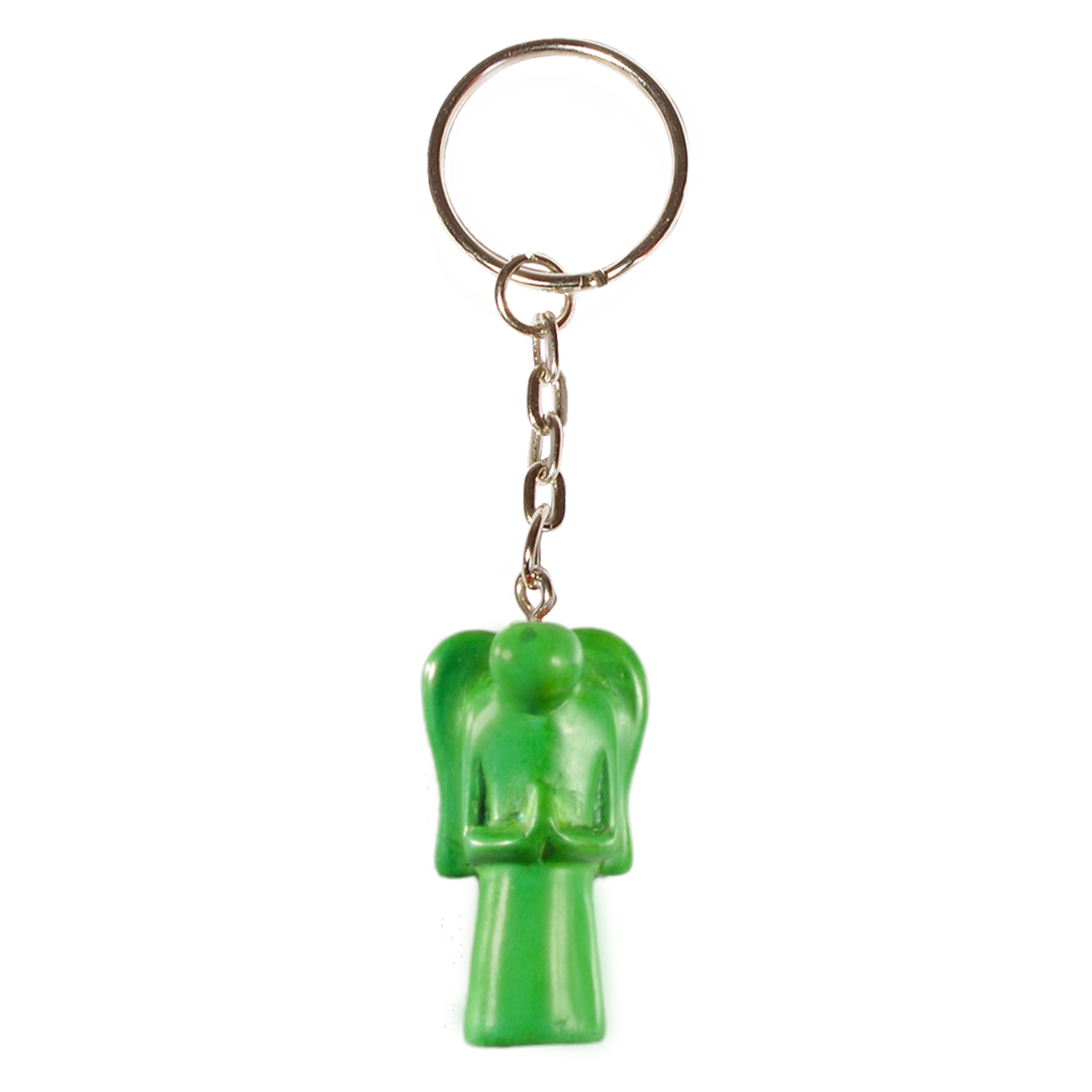 Handgefertigter Engel Schlüsselanhänger aus Speckstein – Schutzsymbol & Glücksbringer für unterwegs.