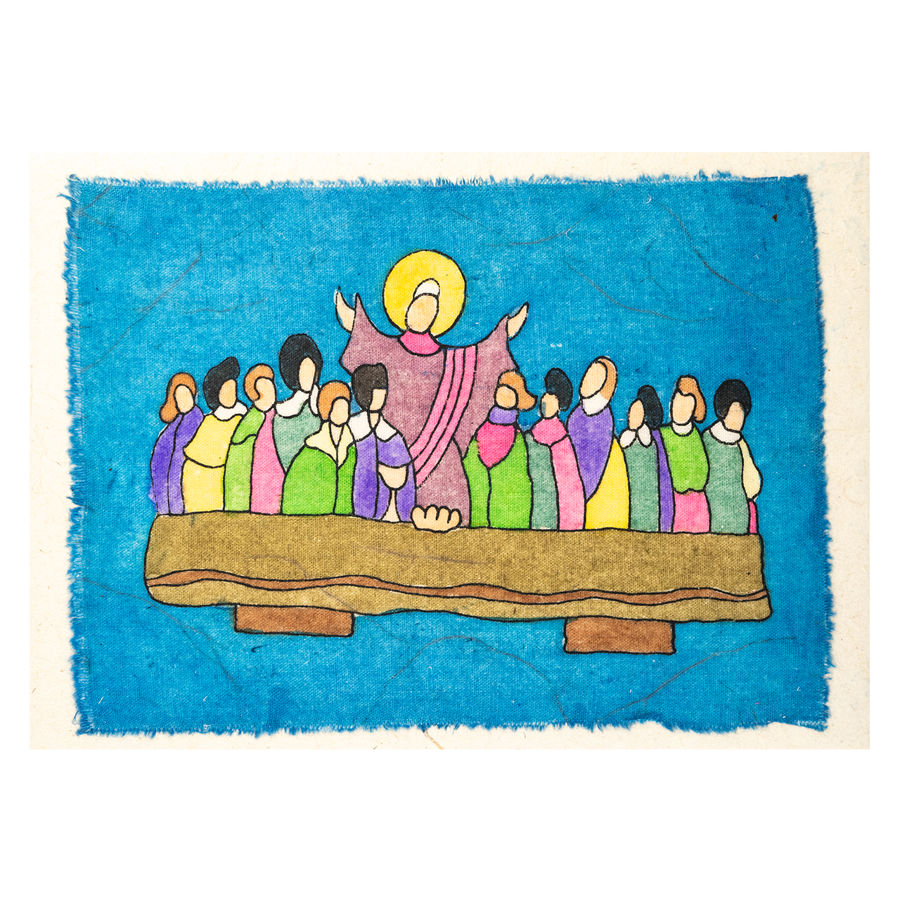 Grußkarte zu Ostern – Motiv des letzten Abendmahls. Ein symbolisches Bild für Besinnung und Erinnerung in der Osterzeit.