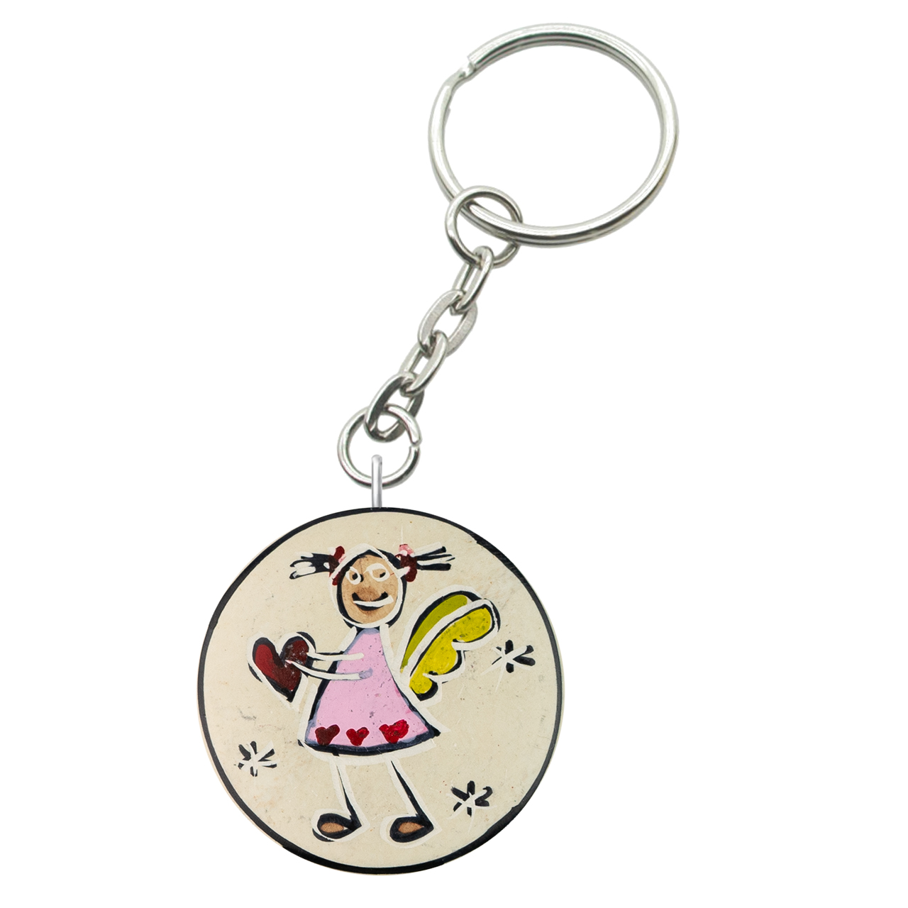 Handgefertigter Schutzengel Schlüsselanhänger aus Speckstein – Symbol für Schutz & Glück, ideal als Geschenk.