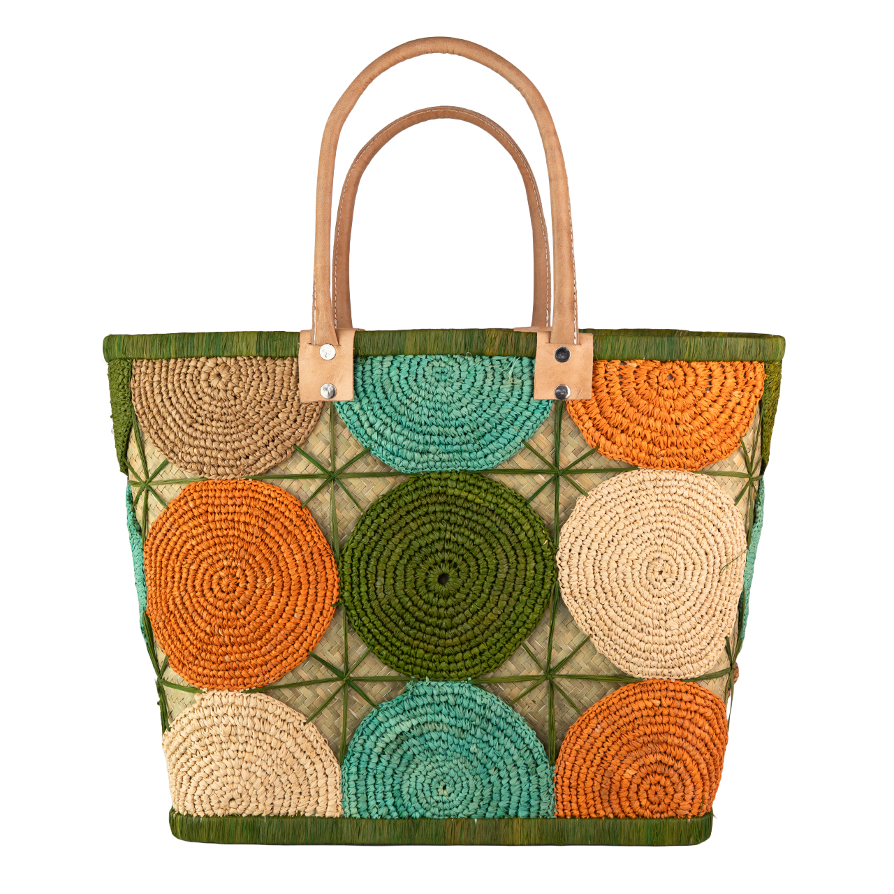 Einkaufstasche  gehäkelt Kreise