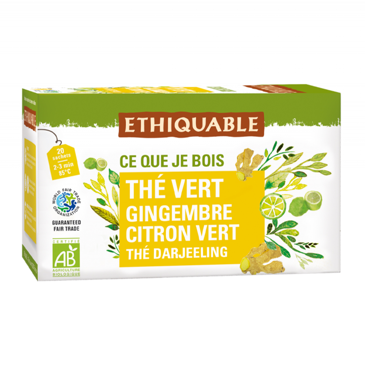Grüner Tee Ingwer Limette