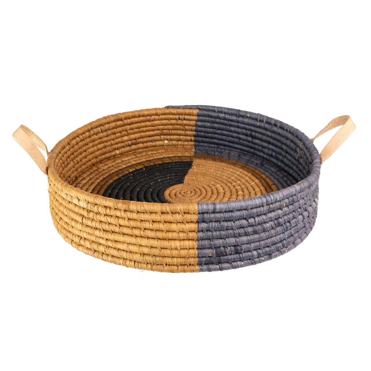 Tablett mit Leder Henkel