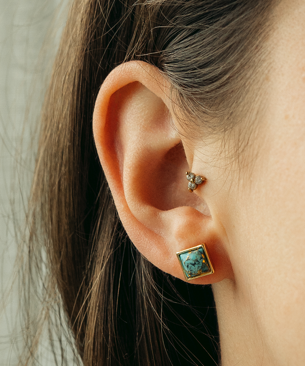 Ohrstecker Refugee Natural Turquoise