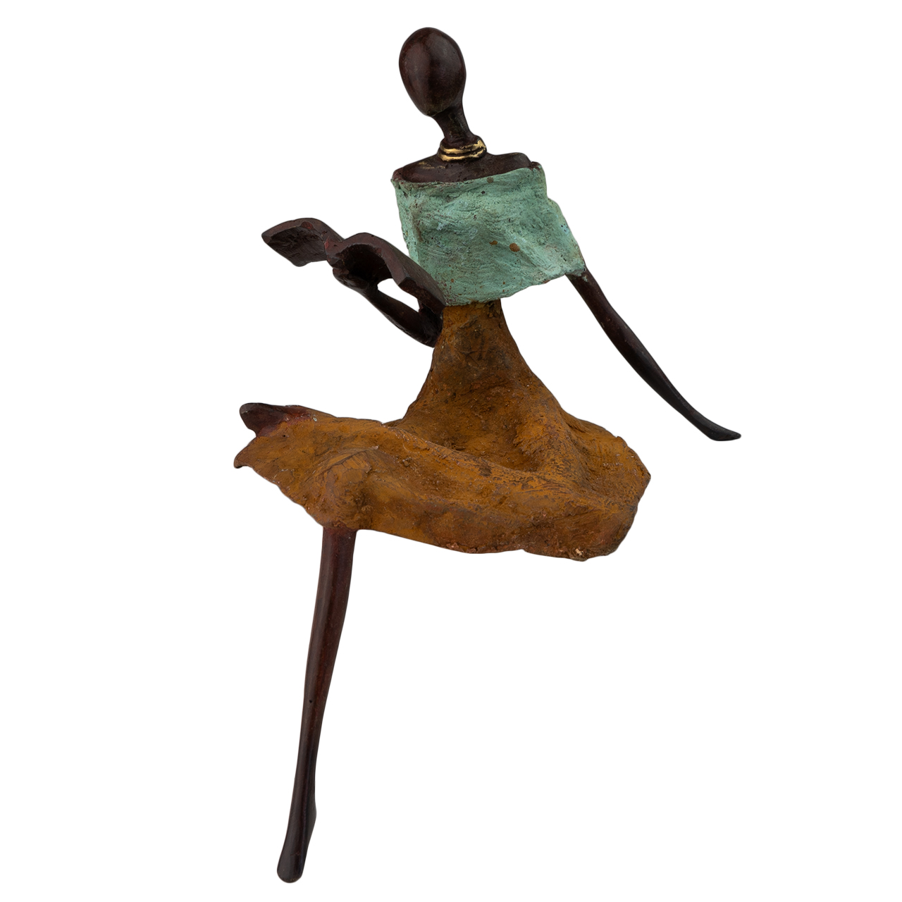 Bronzefigur lesende Frau – Fein gearbeitete Skulptur aus Bronze, die eine Frau beim Lesen zeigt. Ausdrucksstarkes Kunstobjekt mit ruhiger Ausstrahlung, ideal als dekoratives Highlight.