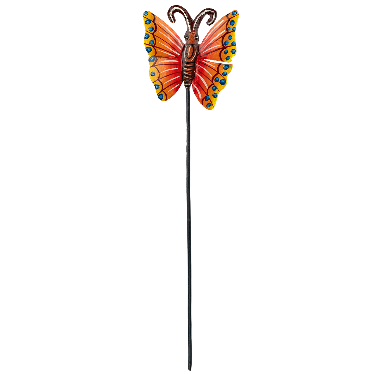 Gartenstecker Schmetterling – Dekorativer Metallstecker mit farbigem Schmetterlingsmotiv. Ideal für Blumenbeete, Pflanzkübel oder Balkonkästen.