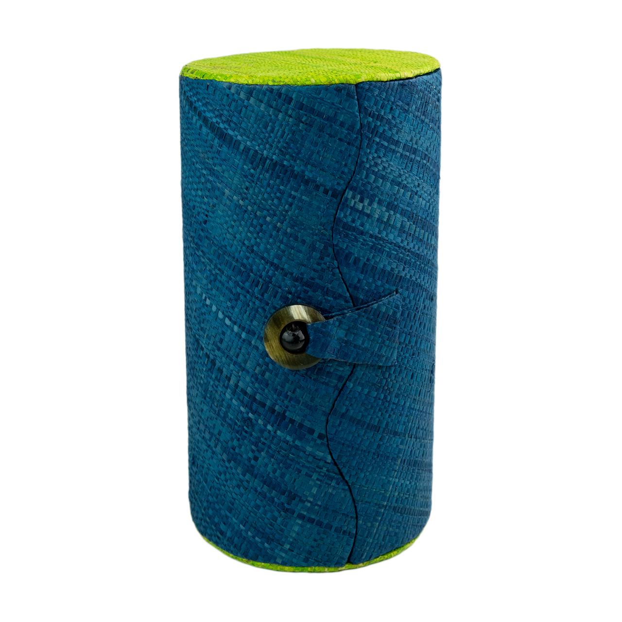 Schmuckschatulle aus buntem Raffia-Gras – Handgeflochtene Aufbewahrungsbox. Bunte Schatulle aus Naturfasern, ideal zur stilvollen Aufbewahrung von Schmuck oder kleinen Schätzen.