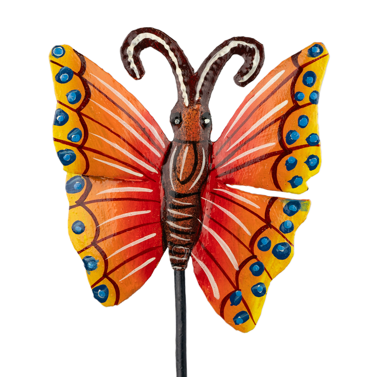Gartenstecker Schmetterling – Dekorativer Metallstecker mit farbigem Schmetterlingsmotiv. Ideal für Blumenbeete, Pflanzkübel oder Balkonkästen.
