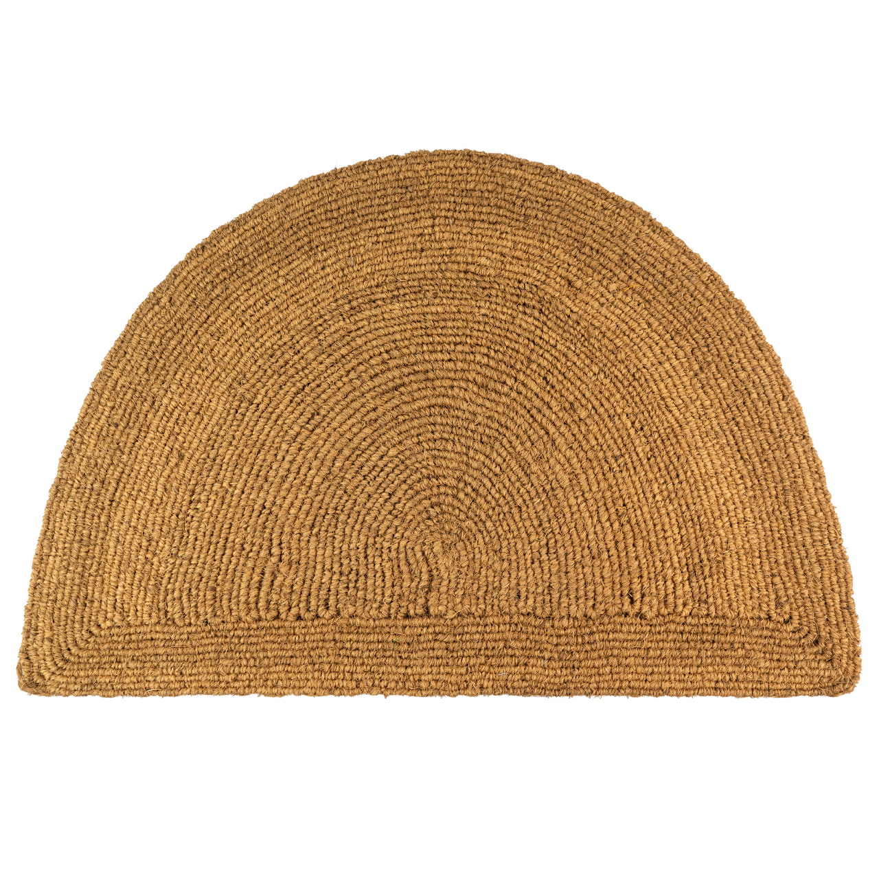 Nachhaltige, halbrunde Fußmatte aus Kokos, handgefertigt und fair gehandelt