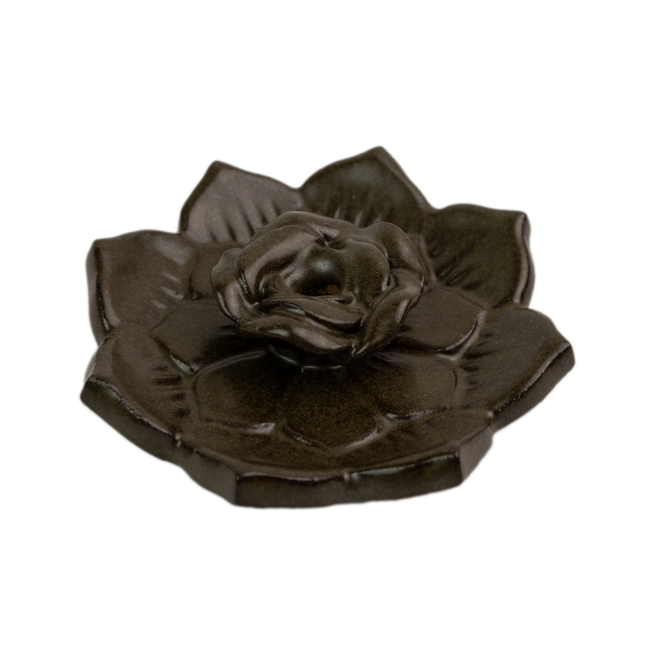 Räucherstäbchenhalter Lotusblume aus Keramik – handgefertigt und elegant. Ein schöner, symbolträchtiger Halter, der Ruhe und Harmonie in Ihrem Raum fördert.
