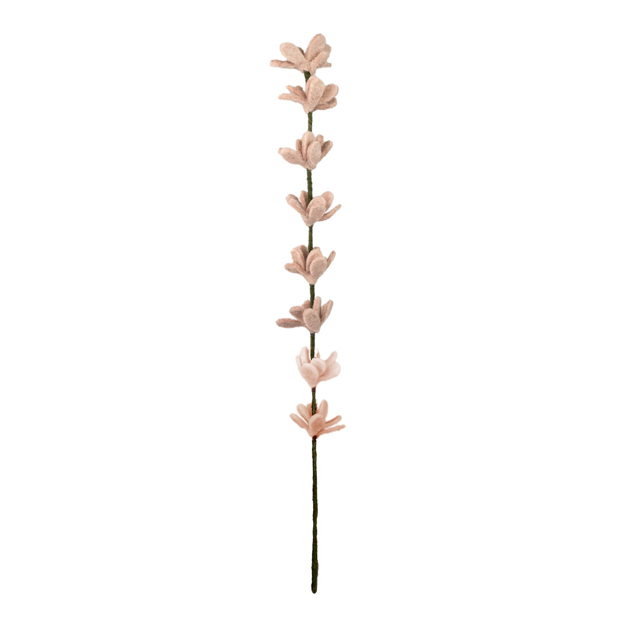 Filzblume Lupinenzweig – Handgefertigte, faire Dekoration aus Filz. Lupinenzweig aus hochwertigem Filz, in liebevoller Handarbeit gefertigt und fair produziert – ideal für nachhaltige Wohnakzente.