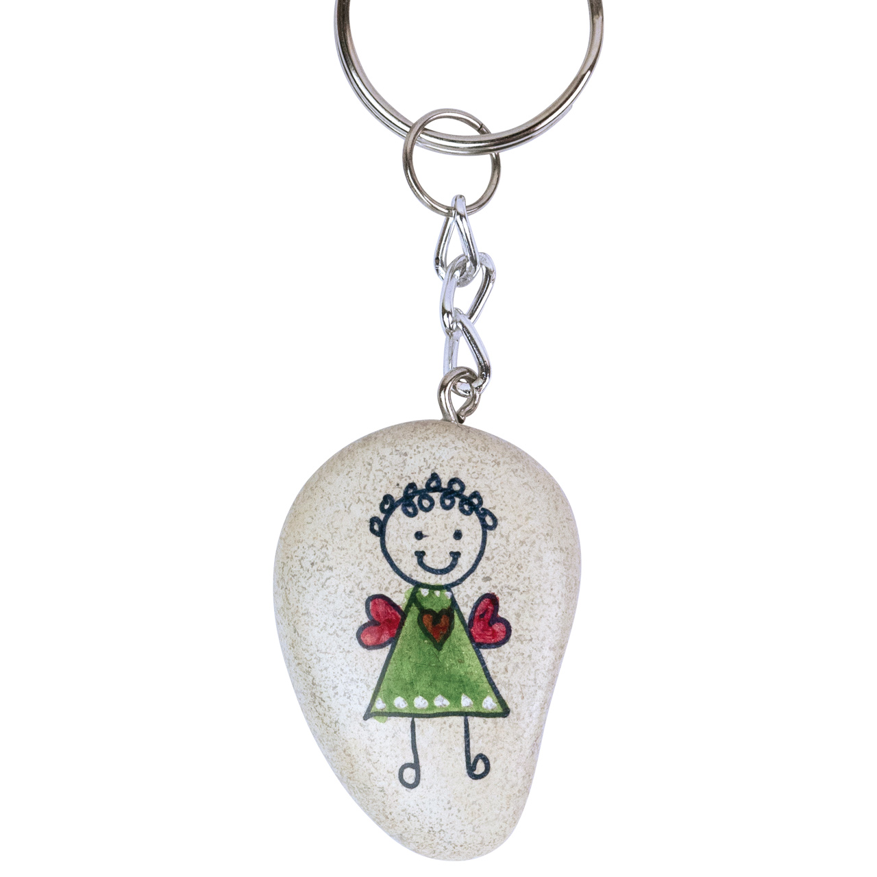 Schlüsselanhänger Speckstein Schutzengel – Handgefertigt und schützend. Ein schöner Schlüsselanhänger aus Speckstein in Form eines Schutzengels, der Ihnen als persönlicher Glücksbringer dient.