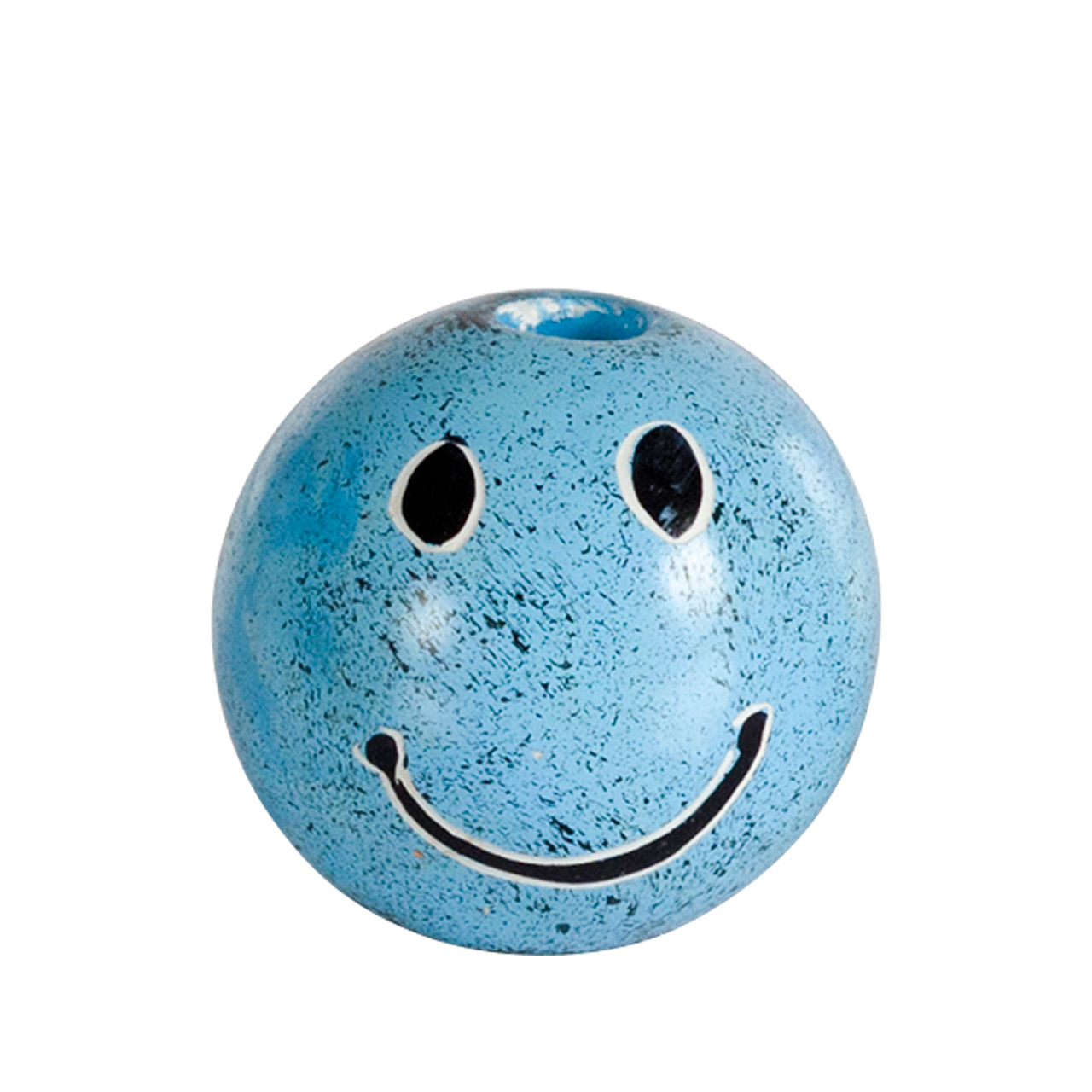 Handgefertigter Speckstein Stifthalter im Smiley-Design – ein fröhliches und funktionales Accessoire für Büro oder Schreibtisch. Aus Naturstein, ideal für eine positive Atmosphäre.