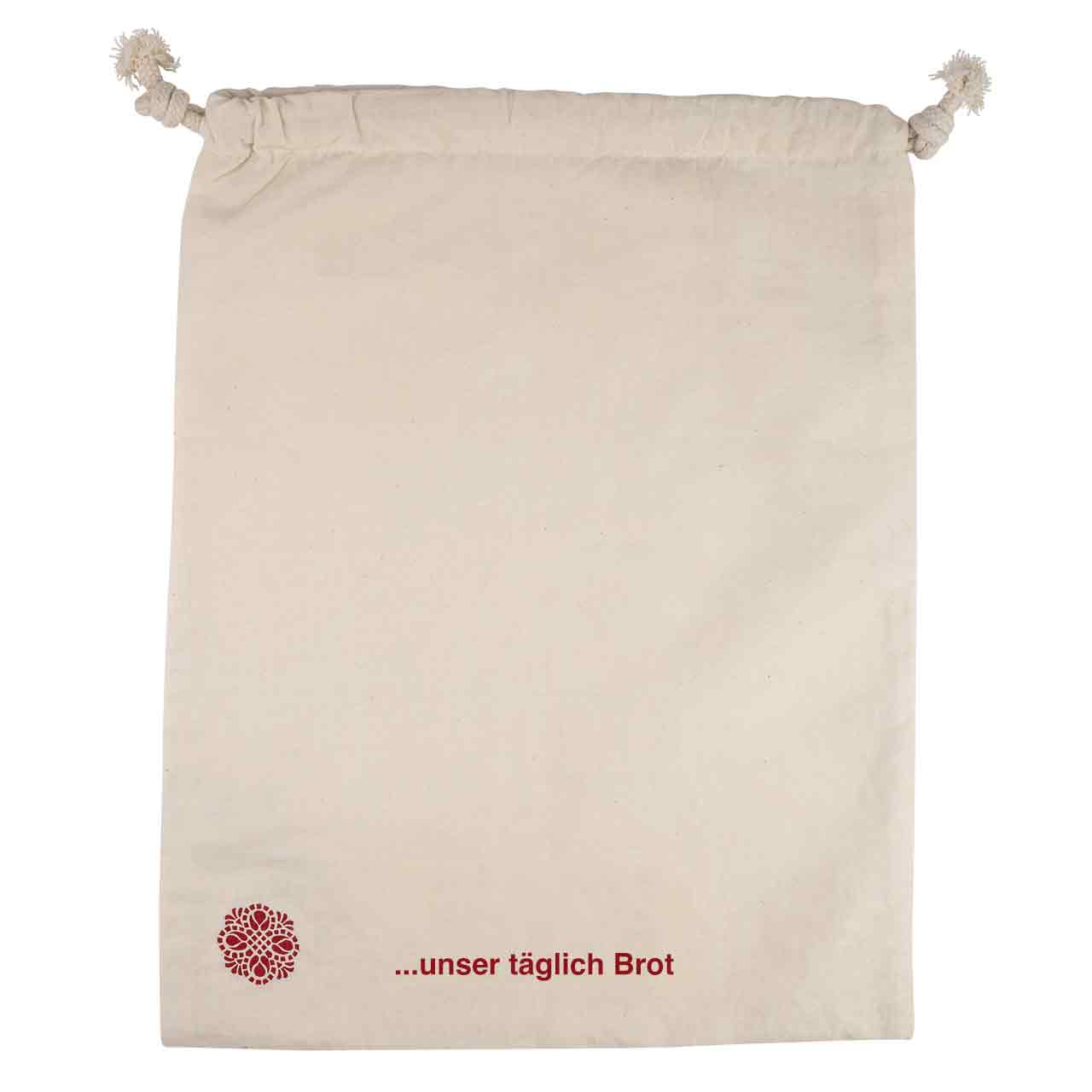Brottasche aus Baumwolle – Nachhaltige Aufbewahrung für Brot & Brötchen. Wiederverwendbare Stofftasche aus reiner Baumwolle, ideal zur Aufbewahrung und für den Einkauf von Backwaren.