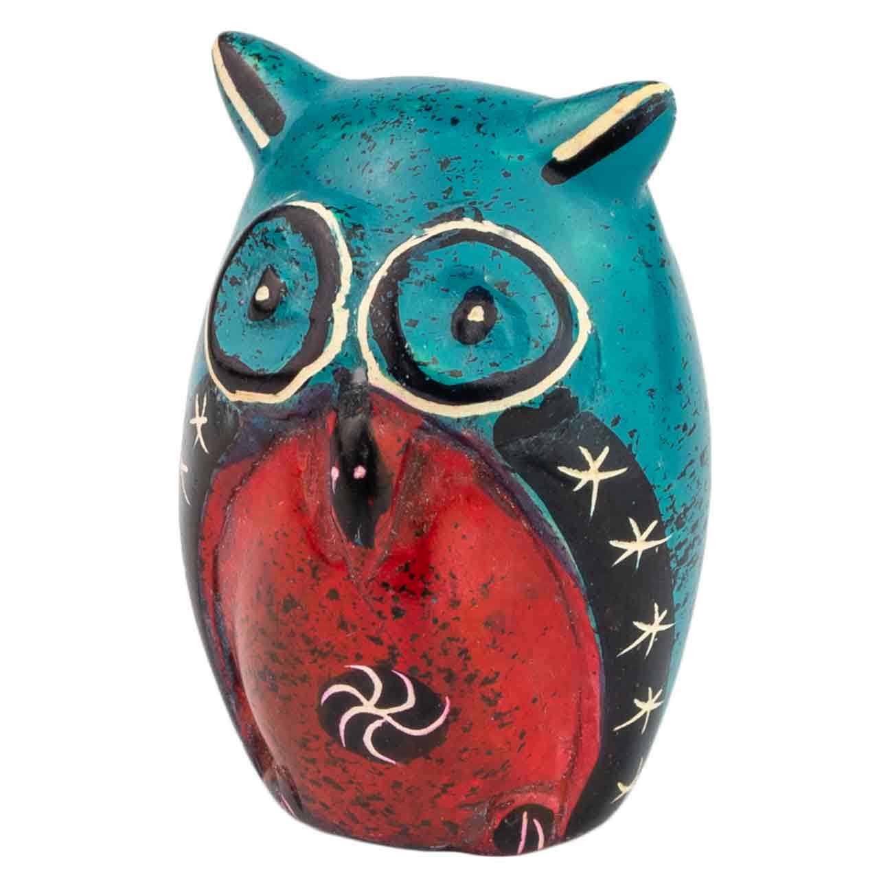 Eule mini bemalt Speckstein