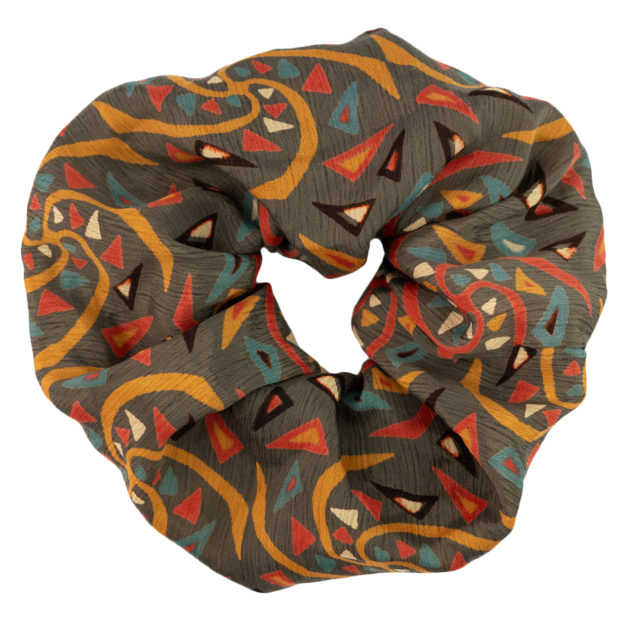 Scrunchie aus alten Sari-Stoffen – nachhaltig, farbenfroh und einzigartig. Handgefertigt aus recyceltem Sari-Stoff für einen umweltfreundlichen Look.