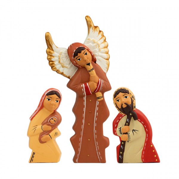 Heilige Familie mit Engel
